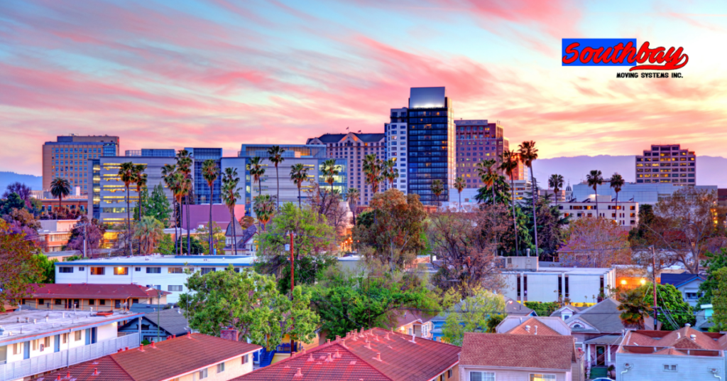 View of San Jose, CA during sunset