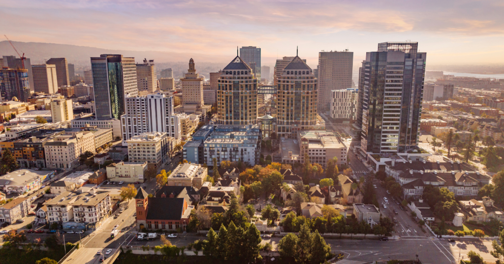 Aerial view of Oakland, California