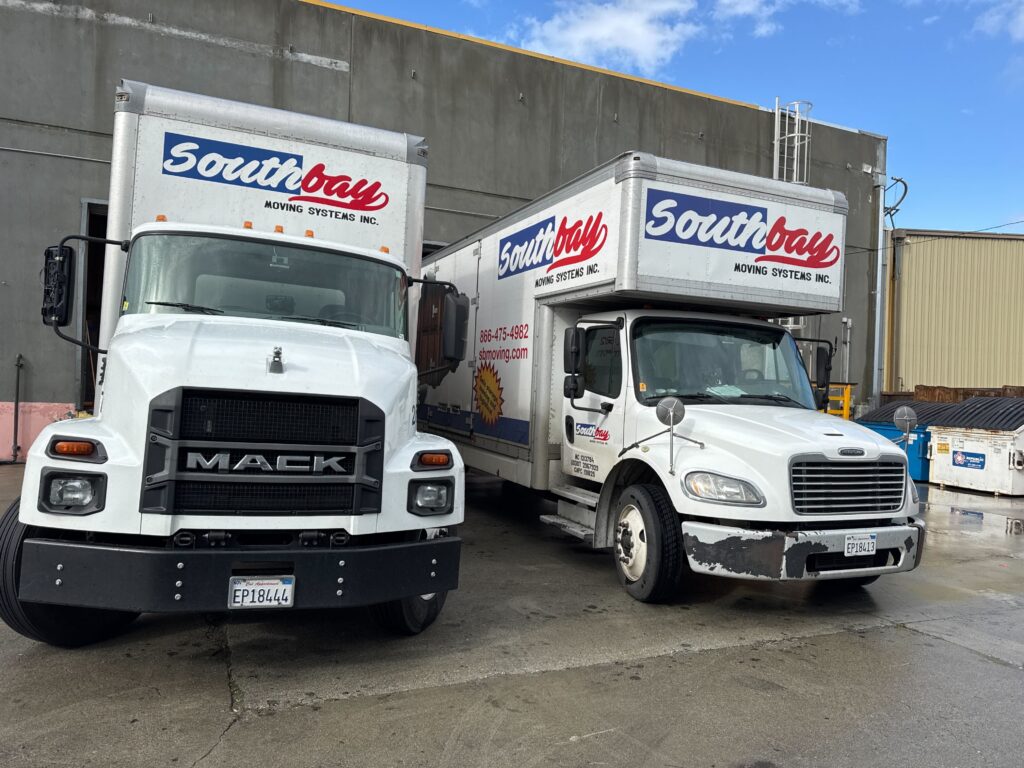 Southbay moving systems taking an international moving job to their storage facility