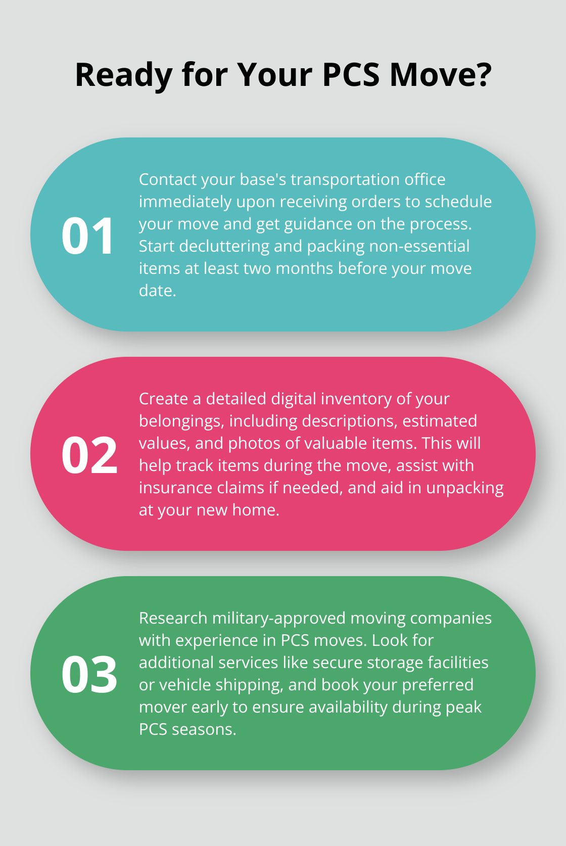 Infographic: Ready for Your PCS Move? - it's your move military