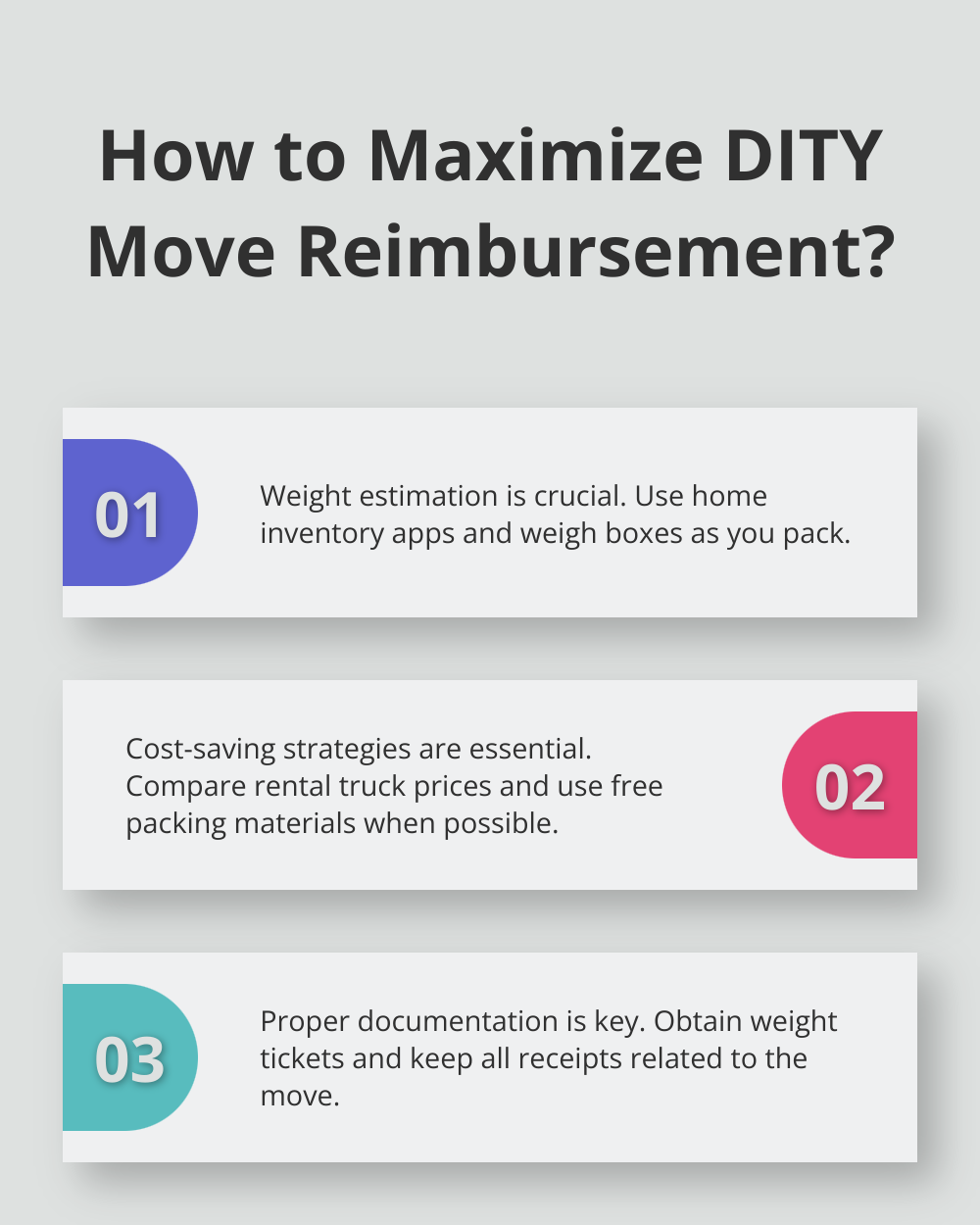 Infographic: How to Maximize DITY Move Reimbursement?