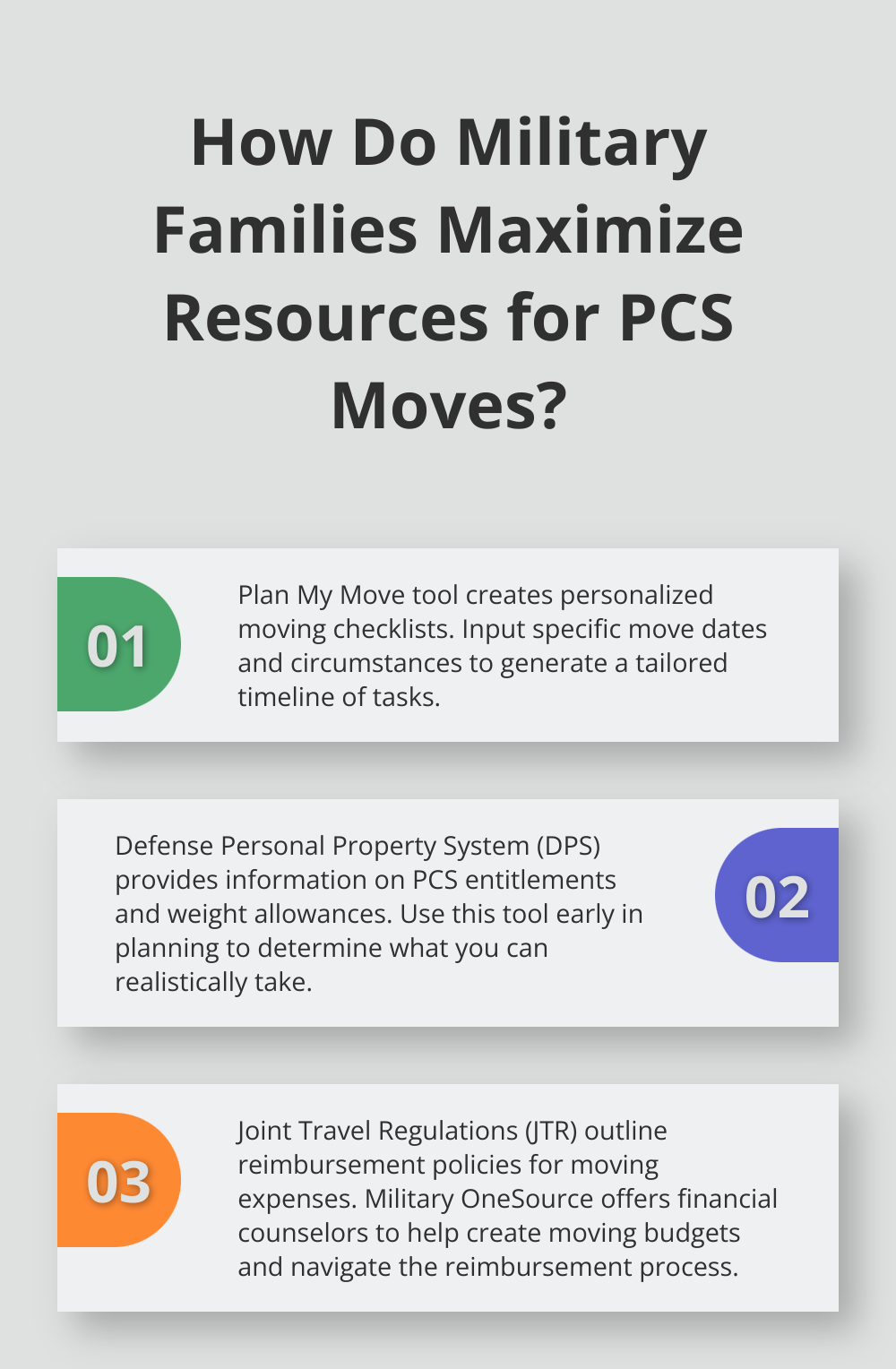 Infographic: How Do Military Families Maximize Resources for PCS Moves? - military move mil