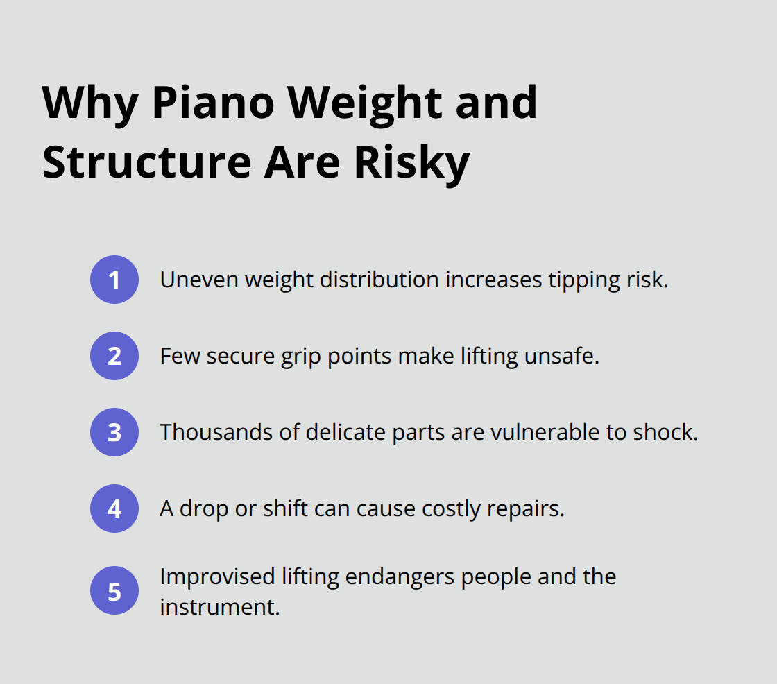 Key risks when moving heavy pianos without professional help - piano movers ventura ca
